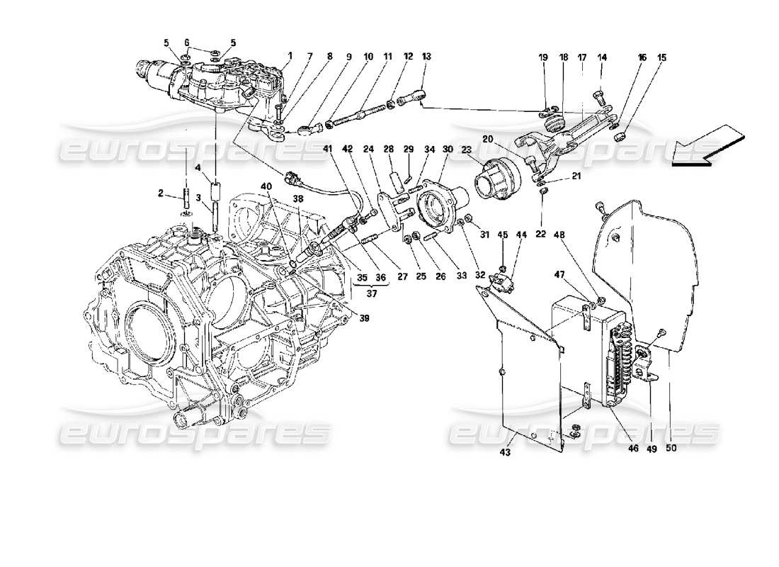 ferrari mondial 3.4 t coupe/cabrio elektronische kupplung – steuerung teilediagramm