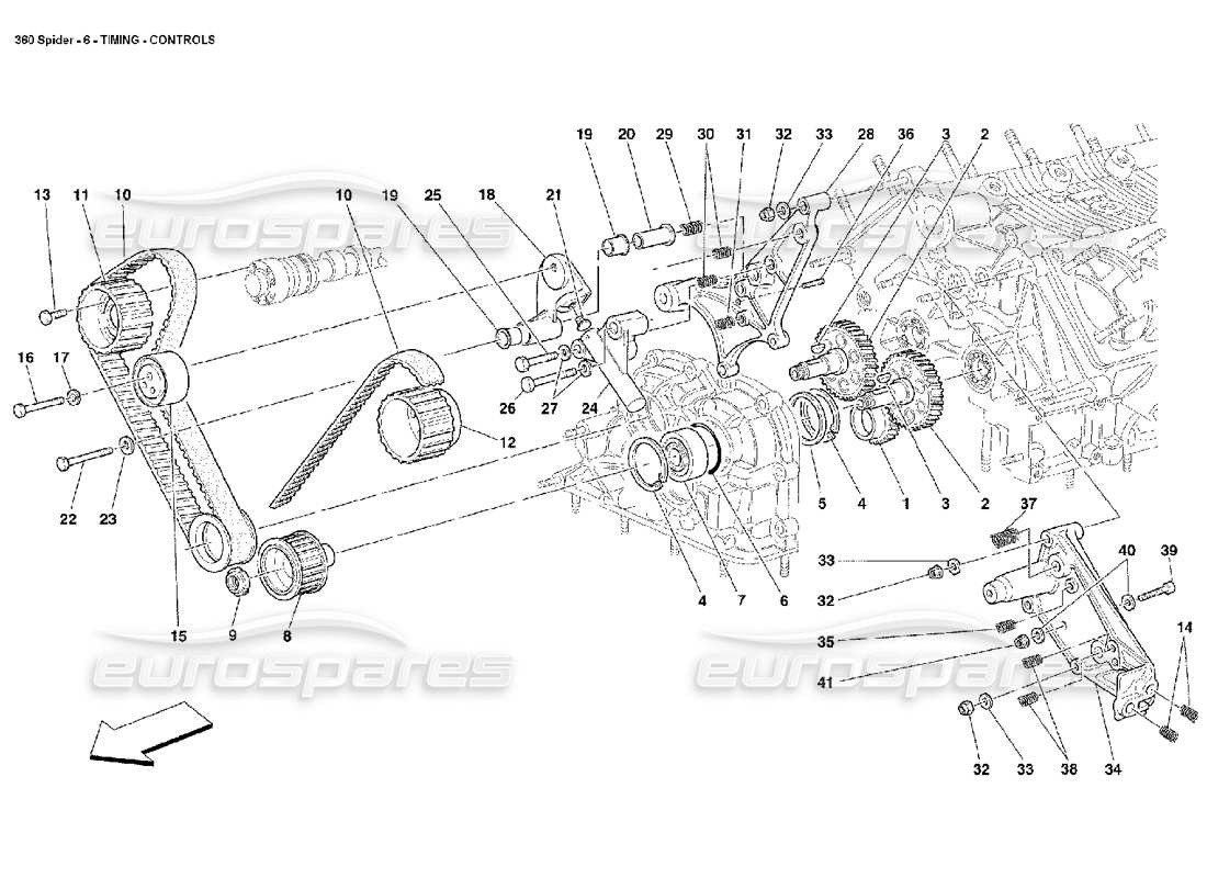 ferrari 360 spider timing - steuerungen teilediagramm