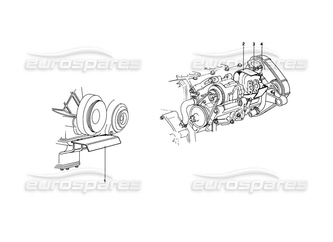 ferrari 308 gtb (1980) schutzvorrichtungen (varianten für aus-version) ersatzteildiagramm