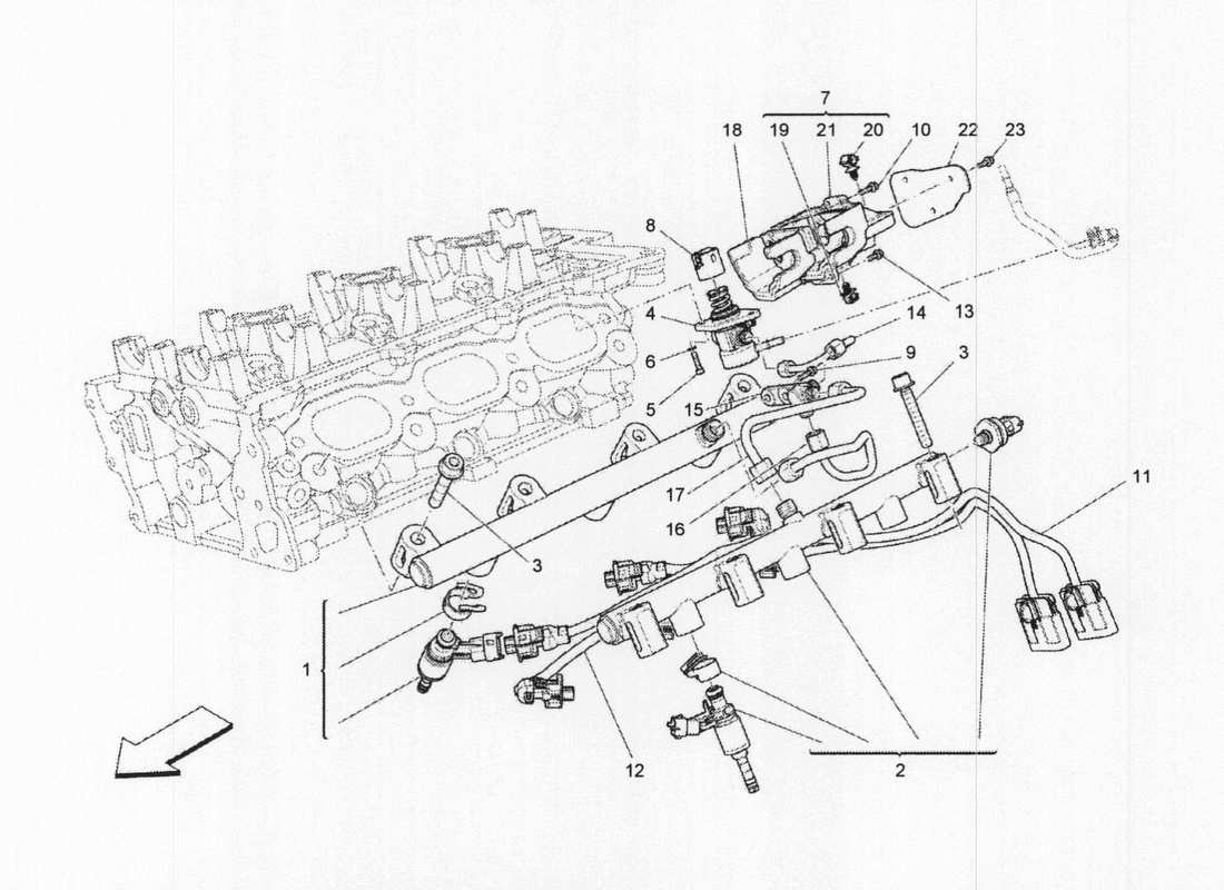 maserati qtp. v6 3.0 bt 410bhp 2wd 2017 kraftstoffpumpen und anschlussleitungen ersatzteildiagramm