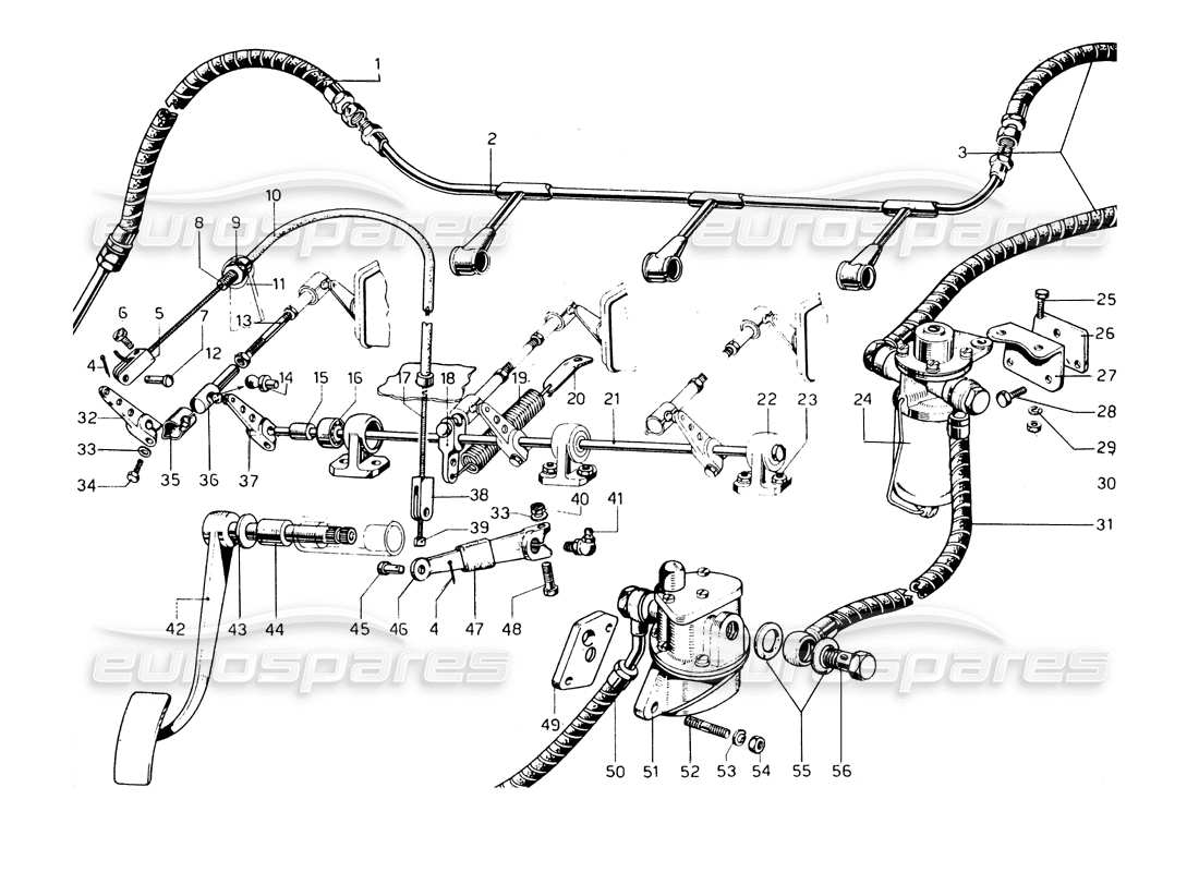 ferrari 275 gtb/gts 2 cam kraftstoffsystem teilediagramm