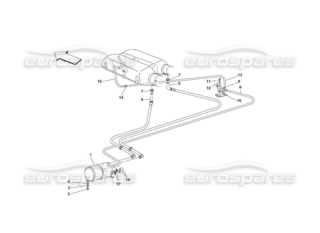 ferrari 430 challenge (2006) pneumatisches antriebssystem - teilediagramm