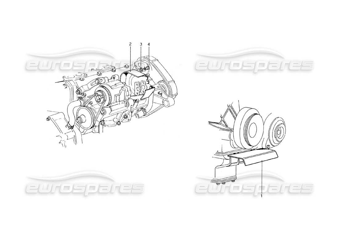 ferrari 308 gt4 dino (1979) schutzvorrichtungen (varianten für usa - aus und j-version) ersatzteildiagramm