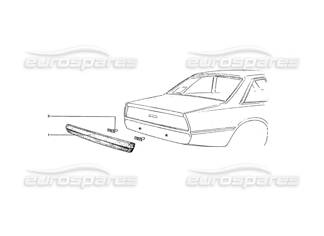 ferrari 365 gt4 2+2 coachwork hintere stoßstange teilediagramm