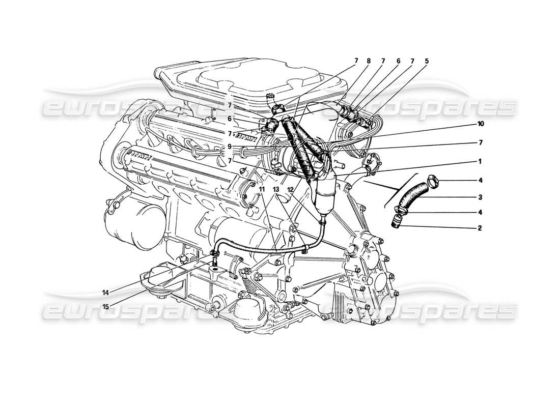 ferrari 308 gtb (1980) blow-by-system (308 gts und aus) teilediagramm