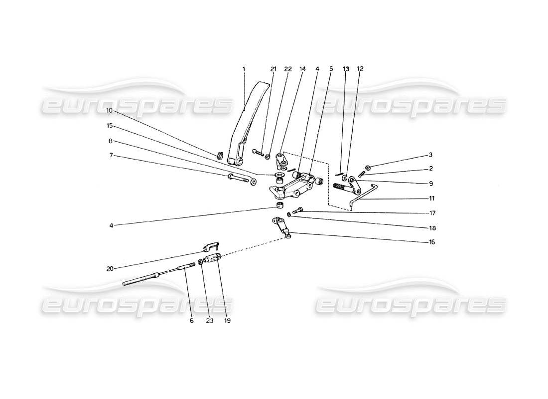 ferrari 308 gt4 dino (1979) drosselklappensteuerung (varianten für rhd-version) teilediagramm