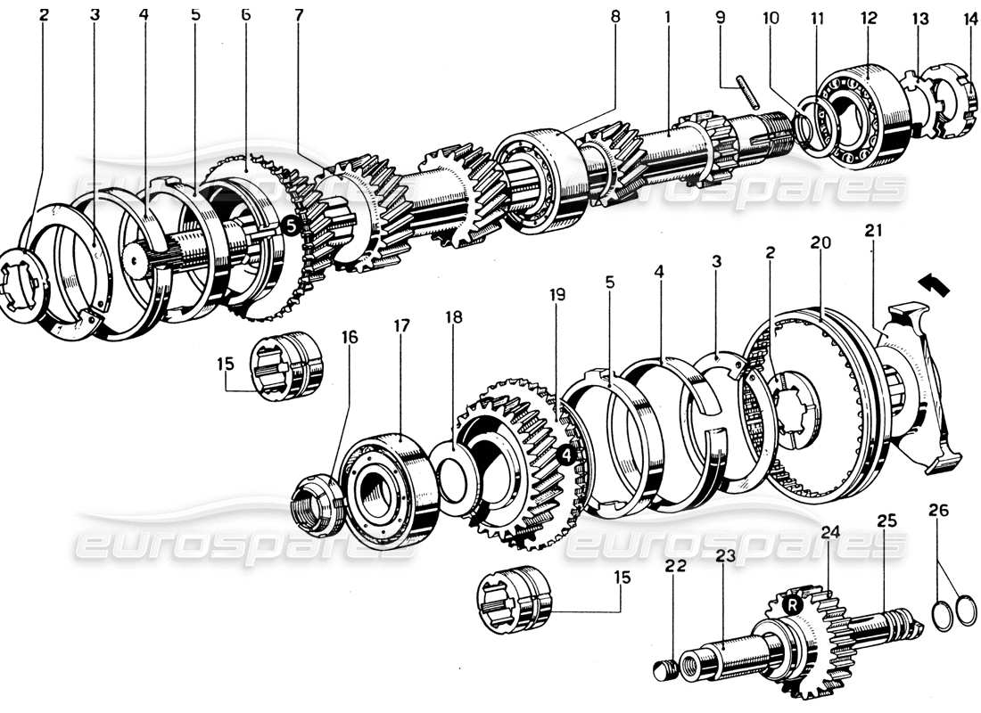 ferrari 330 gtc coupe abtriebwelle teilediagramm