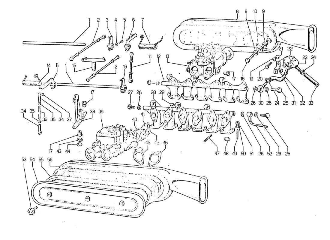 lamborghini jarama diät teilediagramm