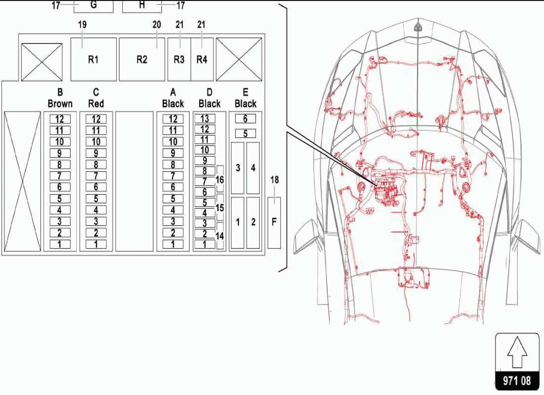 lamborghini centenario spider teilediagramm des elektrischen systems