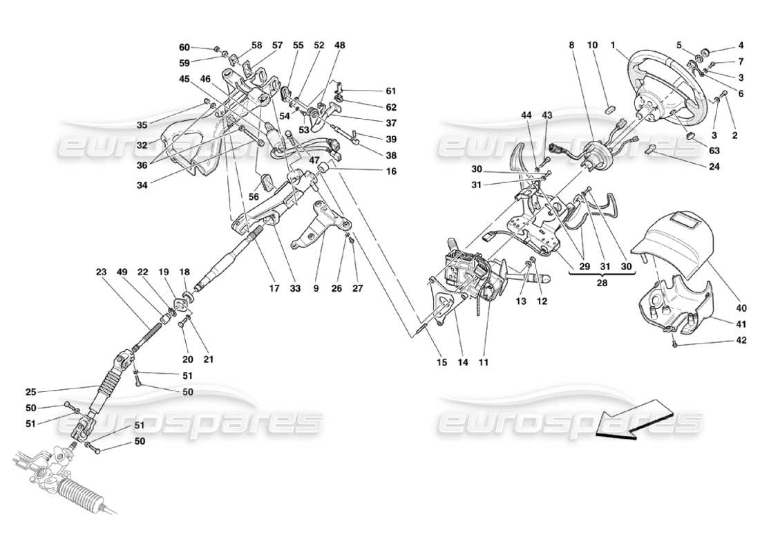 ferrari 360 challenge stradale lenksäule ersatzteildiagramm