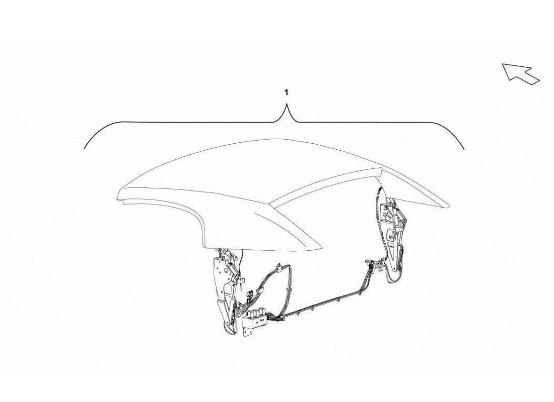 lamborghini gallardo lp560-4s update teilediagramm für dachpaneel-verdeck