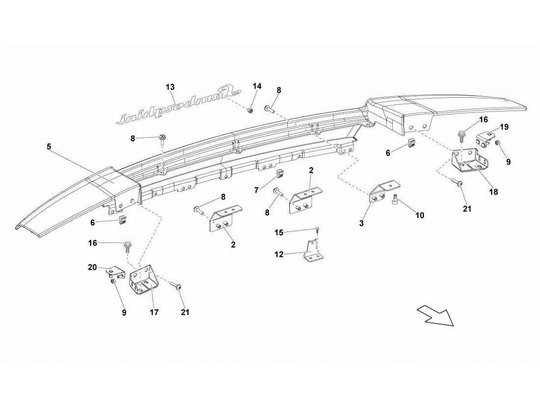 lamborghini gallardo lp560-4s update hintere endplatte teilediagramm