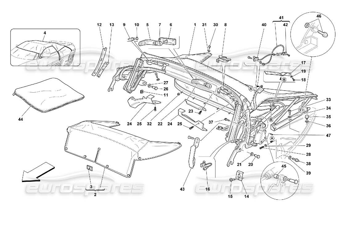ferrari 355 (2.7 motronic) diagramm des oberen teils