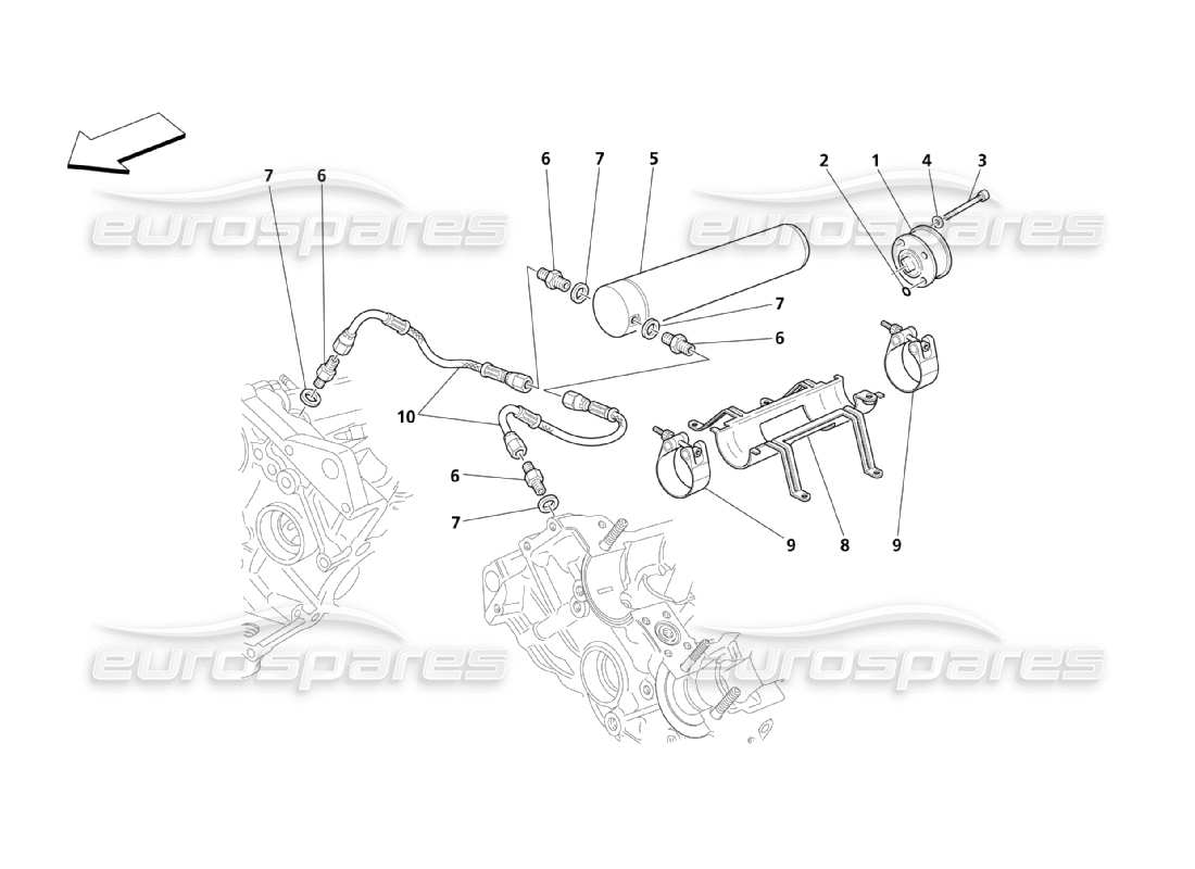 maserati qtp. (2003) 4.2 hydraulik für die zeitmessung teilediagramm