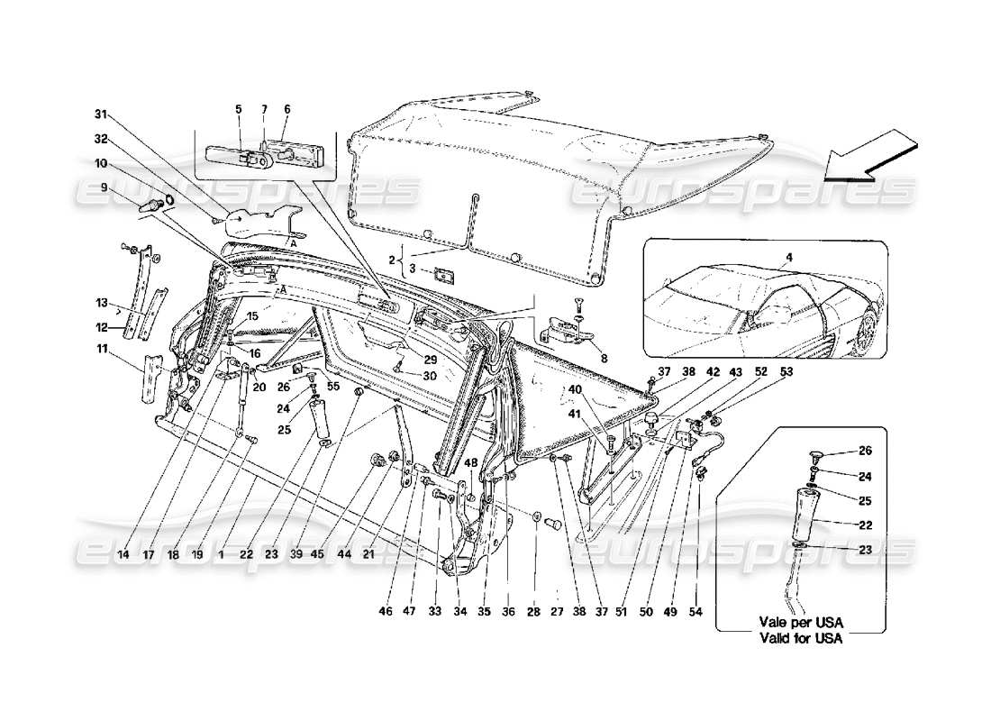ferrari 348 (2.7 motronic) diagramm des oberen teils