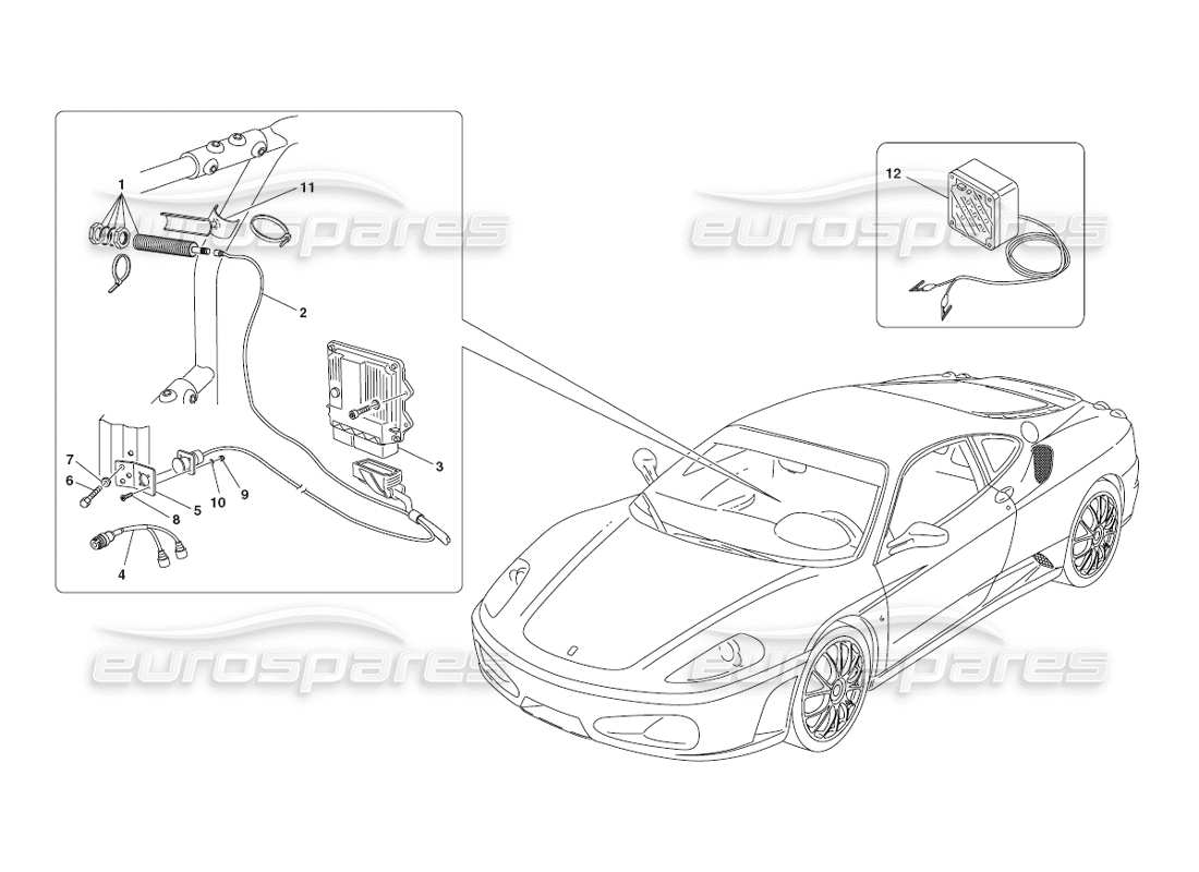 ferrari 430 challenge (2006) datenerfassung teilediagramm