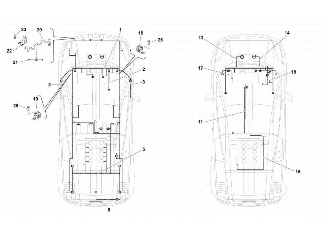 lamborghini gallardo sts ii sc teilediagramm des elektrischen systems