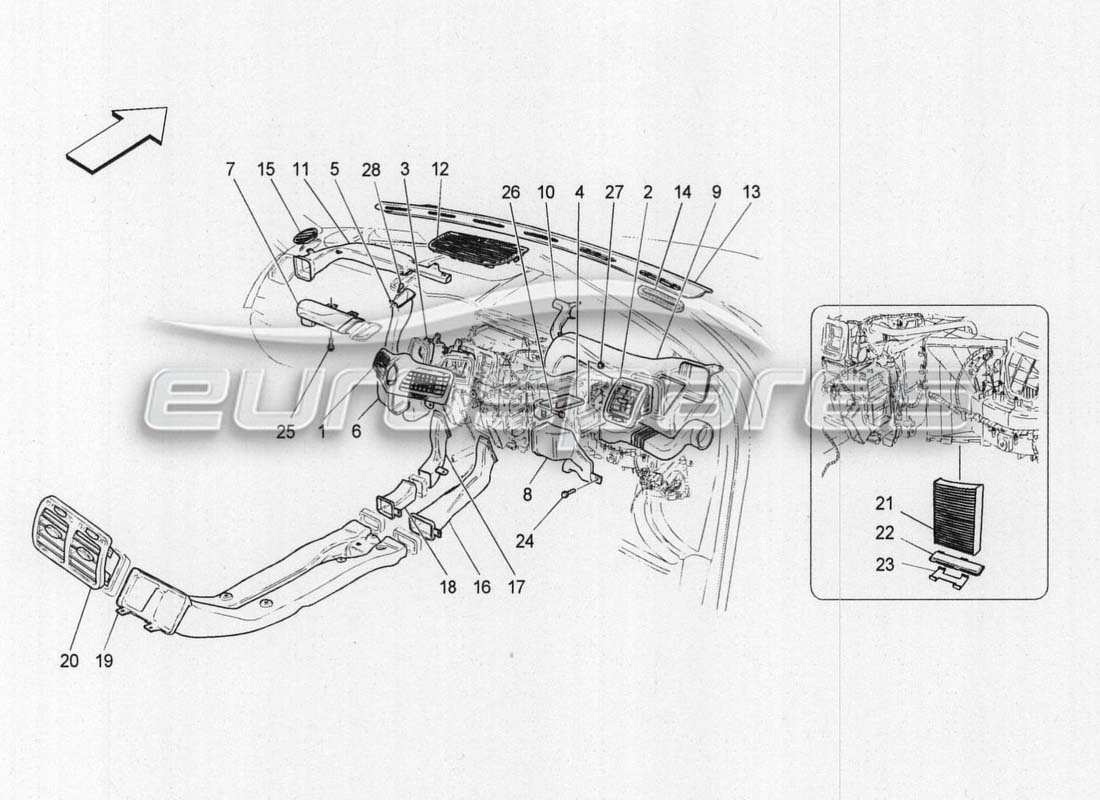 maserati grancabrio mc centenario gruppo a.c: diffusione part diagram