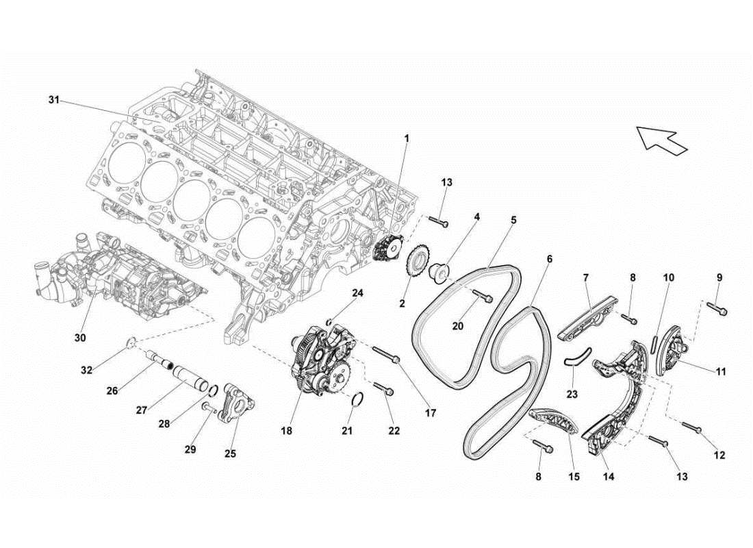 lamborghini gallardo sts ii sc kopf-timing-system teilediagramm