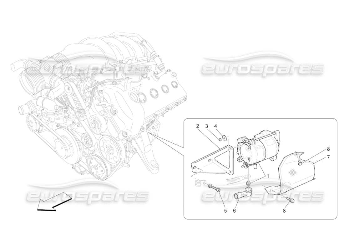 maserati grancabrio (2010) 4.7 elektronische steuerung: motorzündung teilediagramm