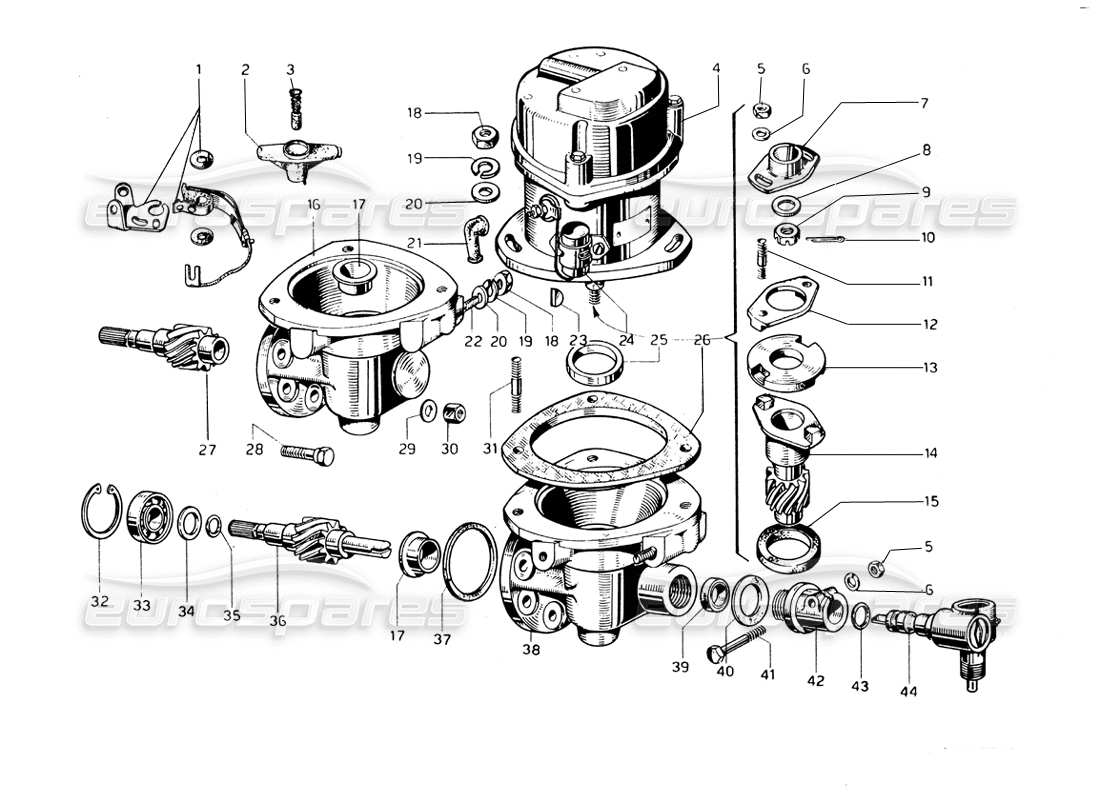 ferrari 275 gtb/gts 2 cam teilediagramm der motorzündung