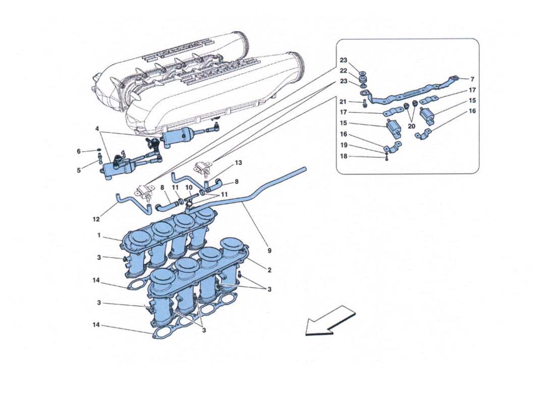 ferrari 458 challenge ansaugkrümmer teilediagramm