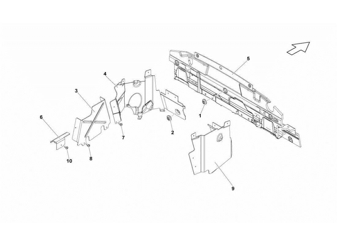 lamborghini gallardo sts ii sc wärmeschild ersatzteildiagramm