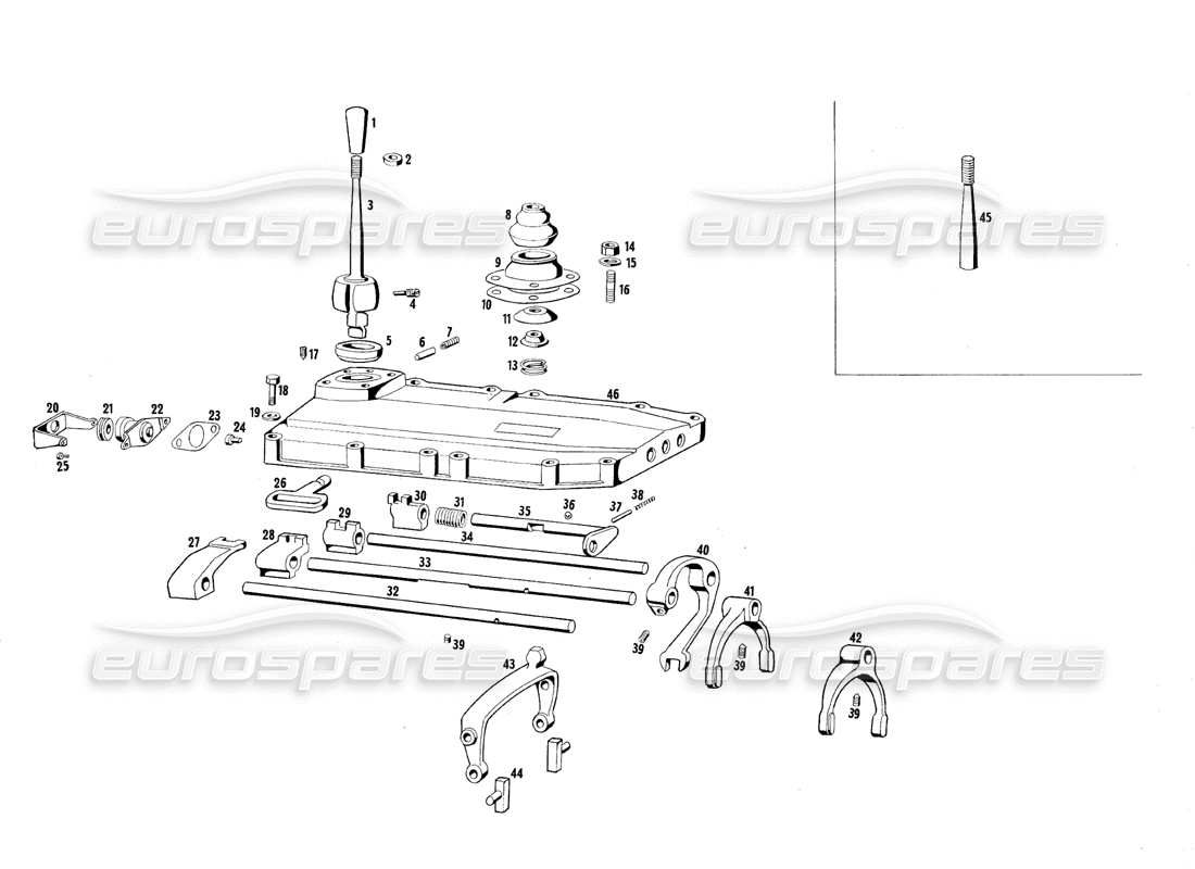 maserati mexico getriebesteuerung teilediagramm