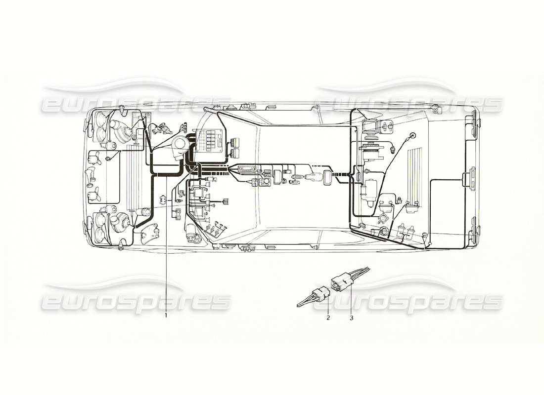 ferrari 308 gt4 dino (1976) teilediagramm des elektrischen systems