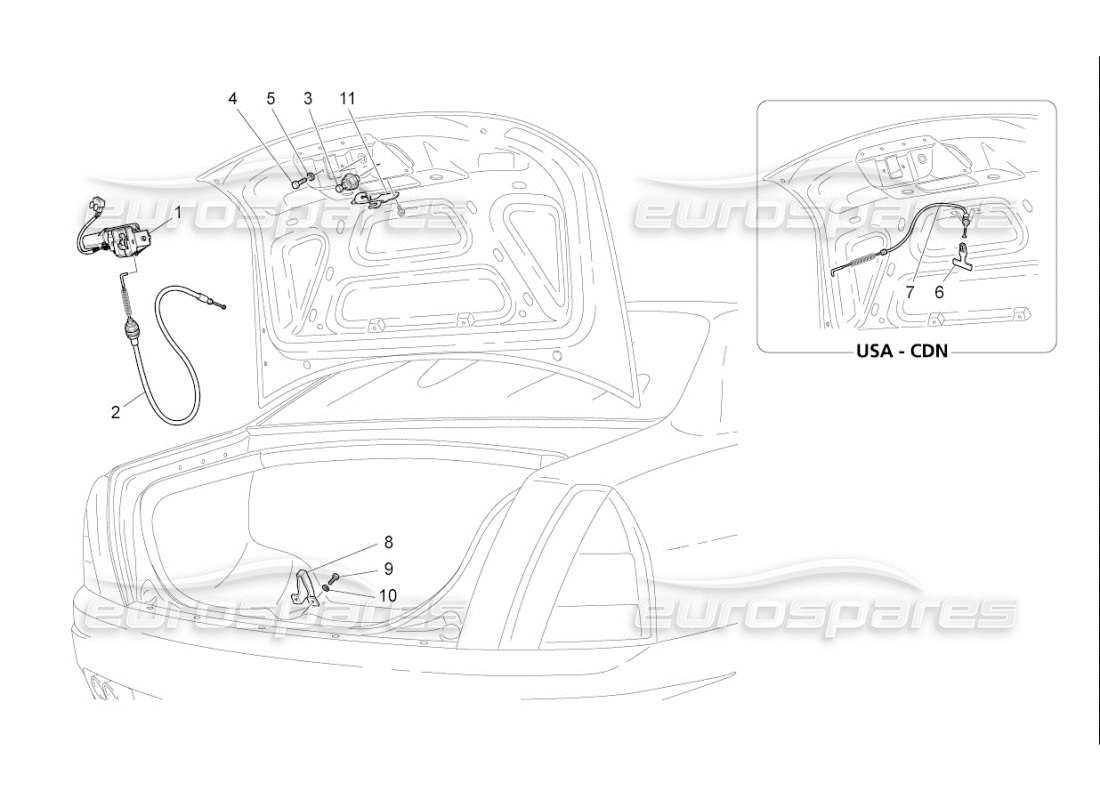 maserati qtp. (2010) 4.7 auto steuerung zum öffnen der heckklappe teilediagramm