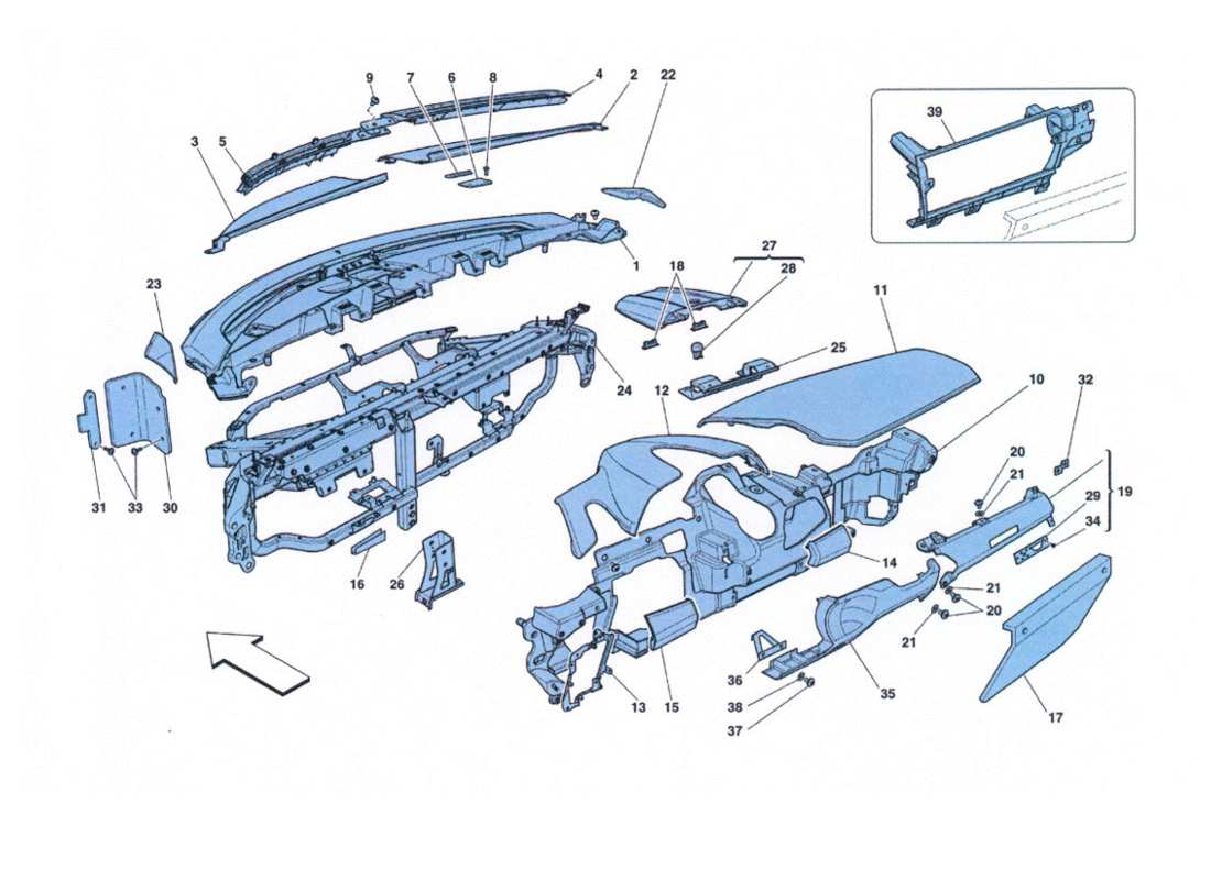 ferrari 458 challenge plancia-teilediagramm
