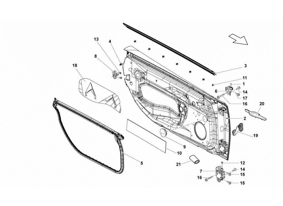 lamborghini gallardo sts ii sc doors-ersatzteildiagramm