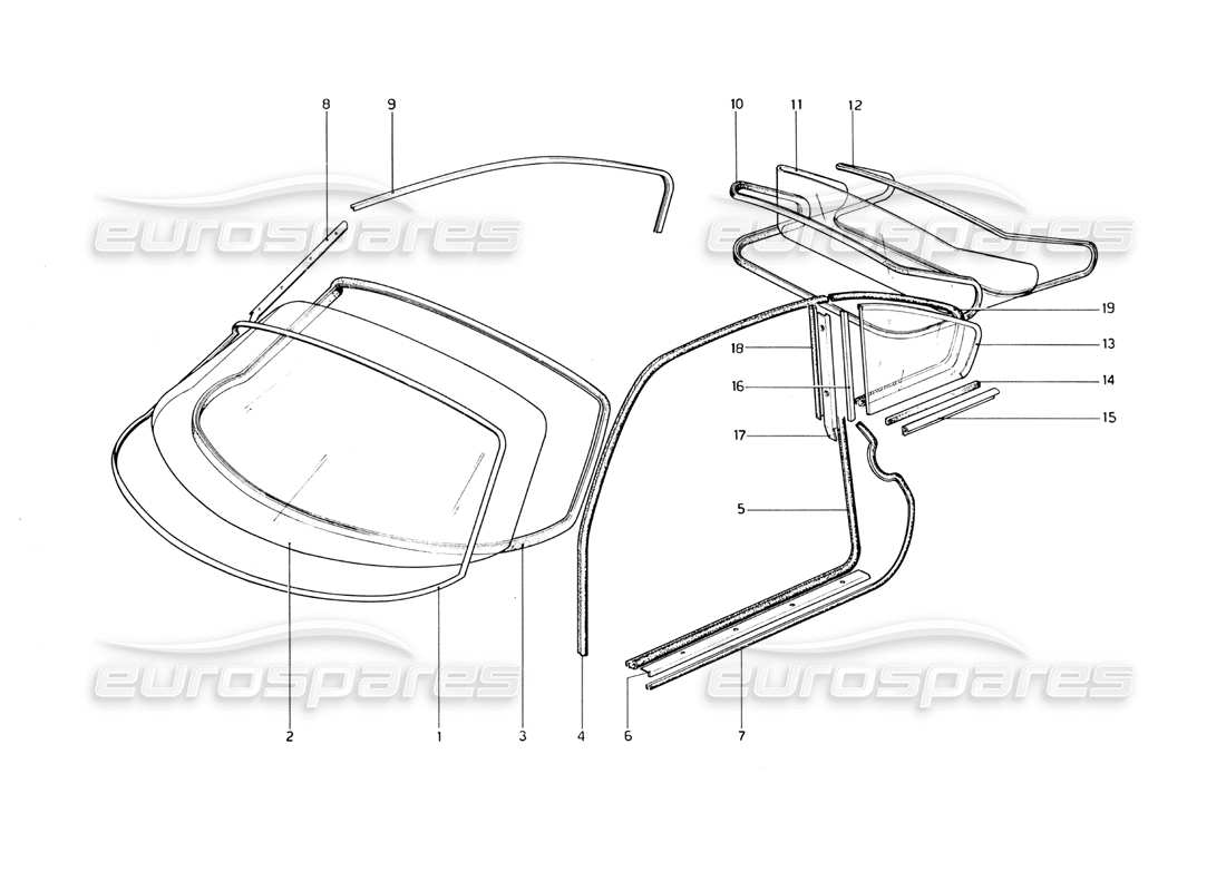 ferrari 246 dino (1975) brillenteildiagramm