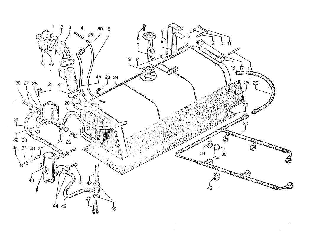 lamborghini jarama benzinsystem teilediagramm