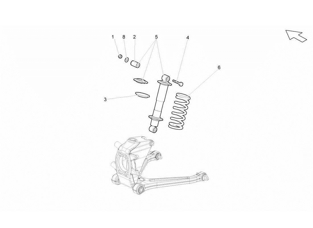 lamborghini gallardo lp570-4s perform hinterradaufhängung teilediagramm