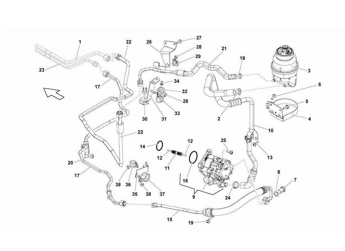 lamborghini gallardo lp560-4s update servolenkung - teilediagramm