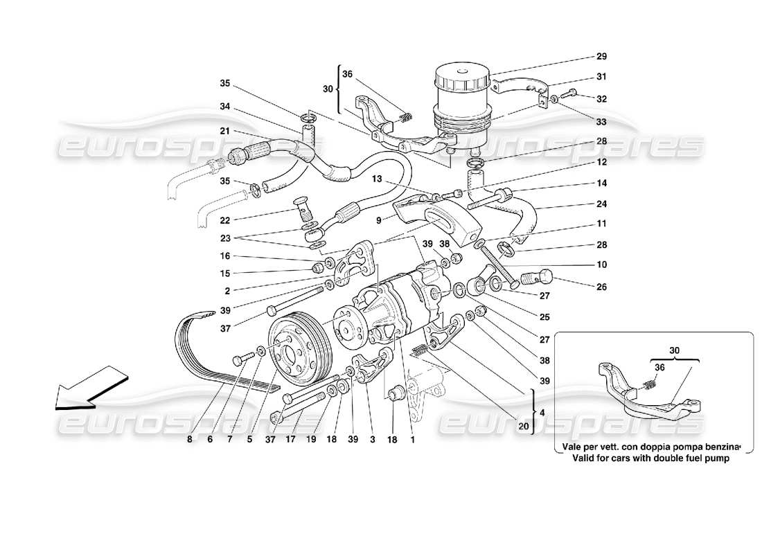 ein teilediagramm aus dem teilekatalog ferrari 355