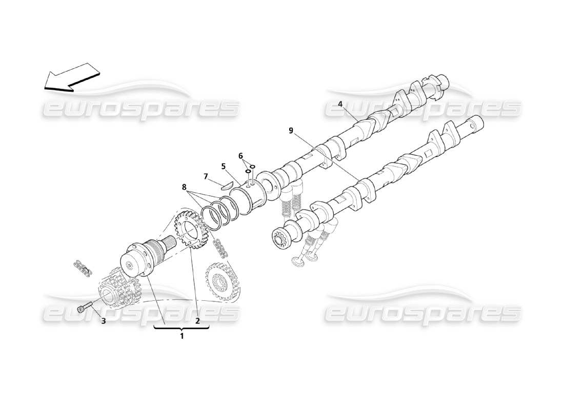 ein Teilediagramm aus dem Maserati QTP. (2003) 4.2 Teilekatalog