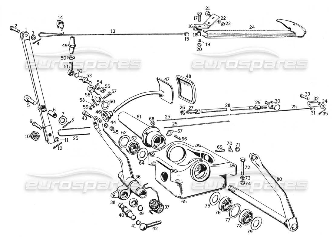 eine teilezeichnung aus dem ferrari 250 gte (1957) teilekatalog