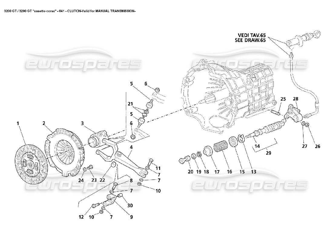 ein Teilediagramm aus dem Maserati 3200 GT/GTA/Assetto Corsa Teilekatalog