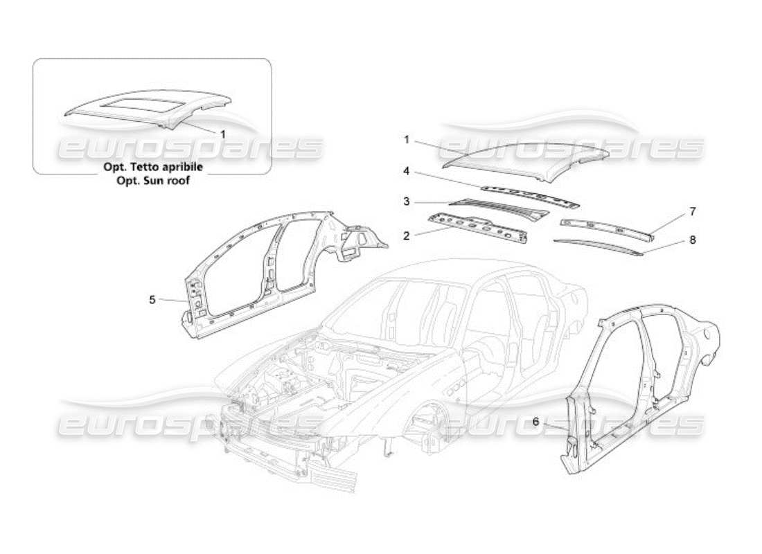 ein Teilediagramm aus dem Maserati QTP. (2005) 4.2 Teilekatalog
