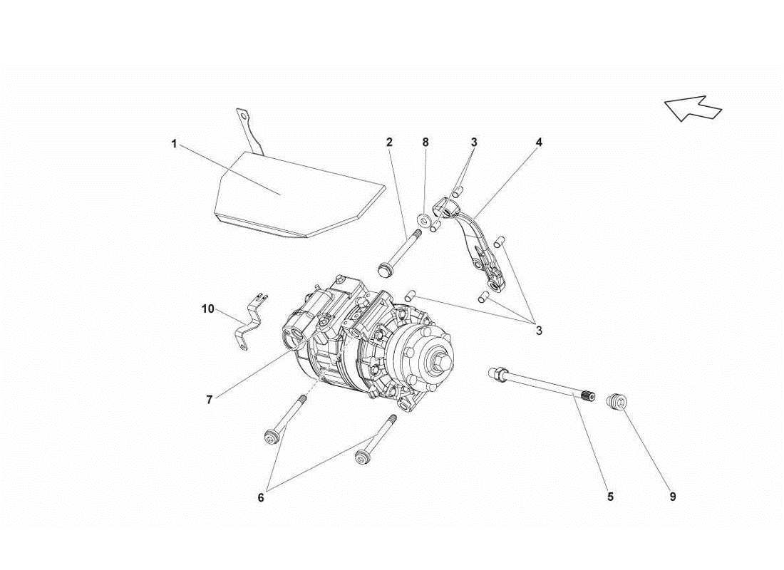 ein Teilediagramm aus dem Lamborghini Gallardo LP570-4s Perform-Teilekatalog