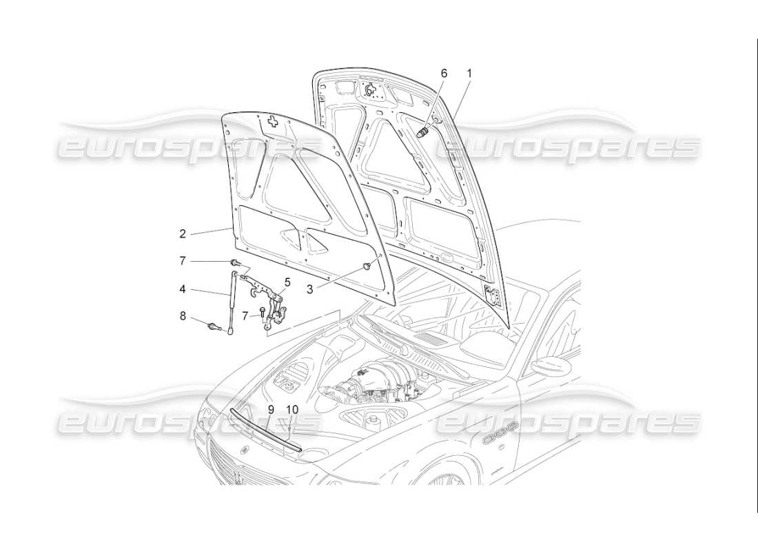 ein Teilediagramm aus dem Maserati QTP. (2009) 4.2 Autoteilekatalog
