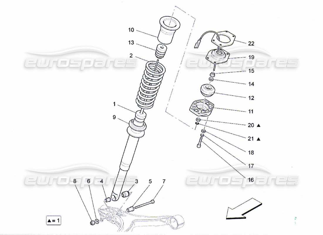 eine teilezeichnung aus dem maserati qtp. (2010) 4.7 teilekatalog