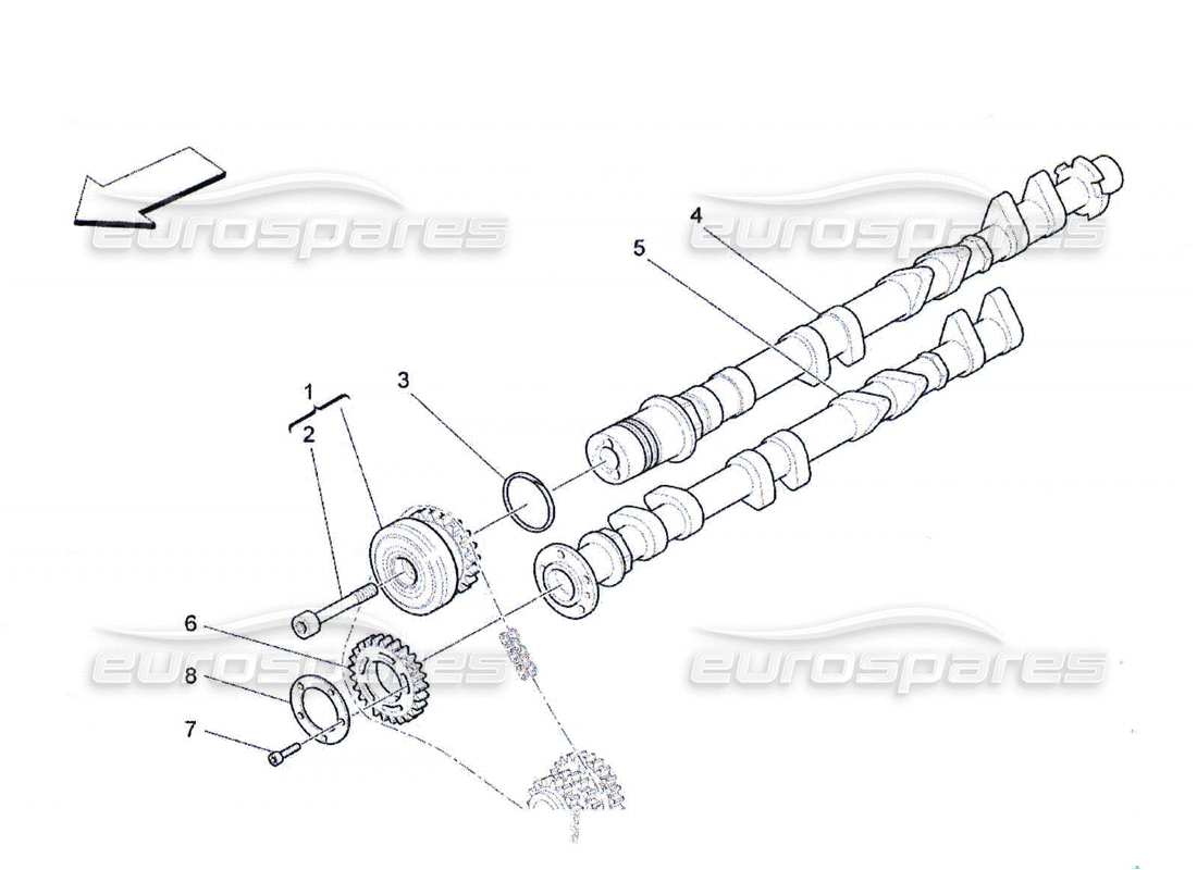ein Teilediagramm aus dem Maserati QTP. (2010) 4.7 Teilekatalog