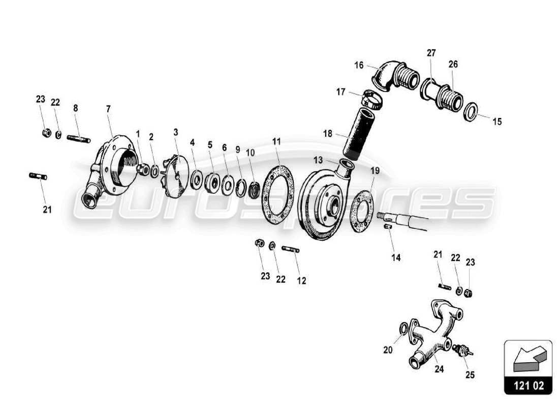 TEILEDIAGRAMME AUS DEM LAMBORGHINI MIURA P400S TEILEKATALOG ANZEIGEN ein teilediagramm aus dem teilekatalog lamborghini miura p400s