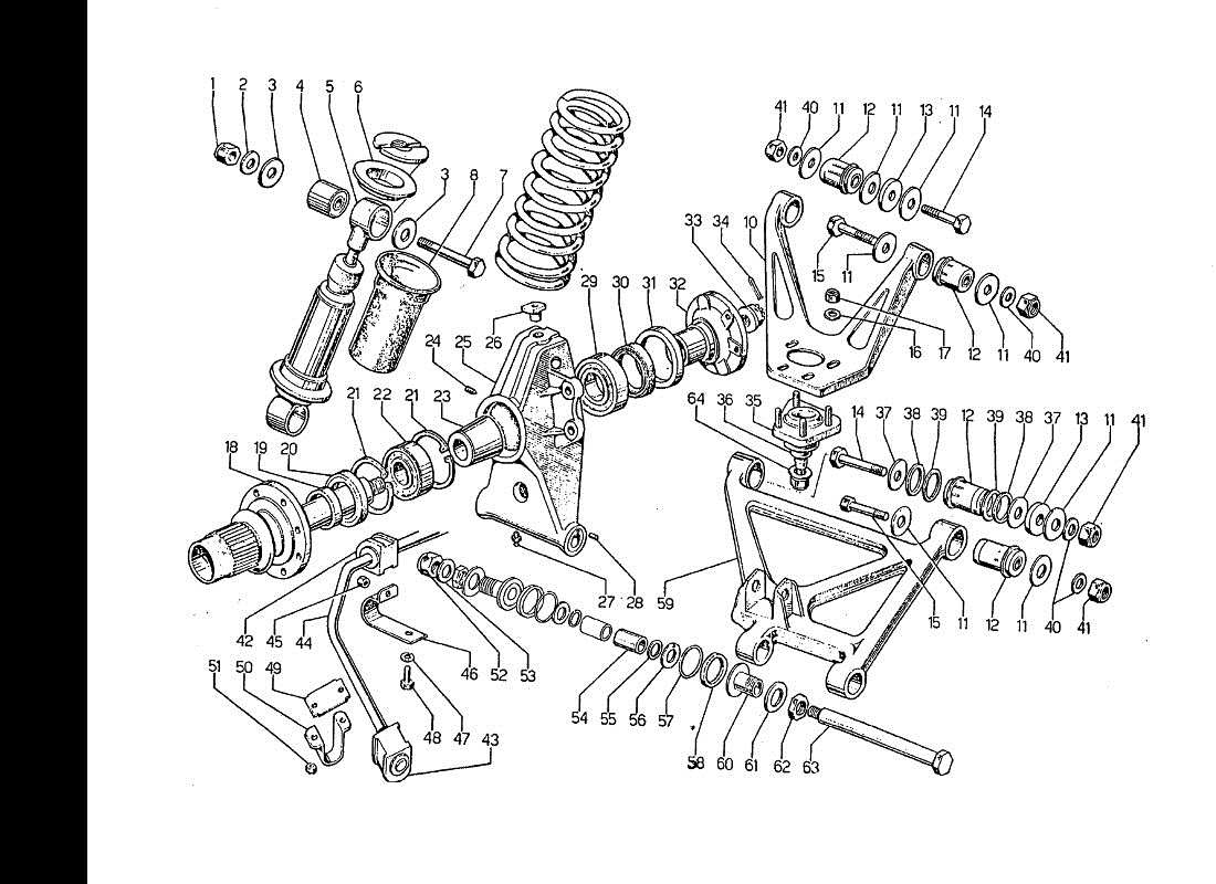 TEILEDIAGRAMME AUS DEM LAMBORGHINI JARAMA TEILEKATALOG ANZEIGEN ein teilediagramm aus dem teilekatalog lamborghini jarama