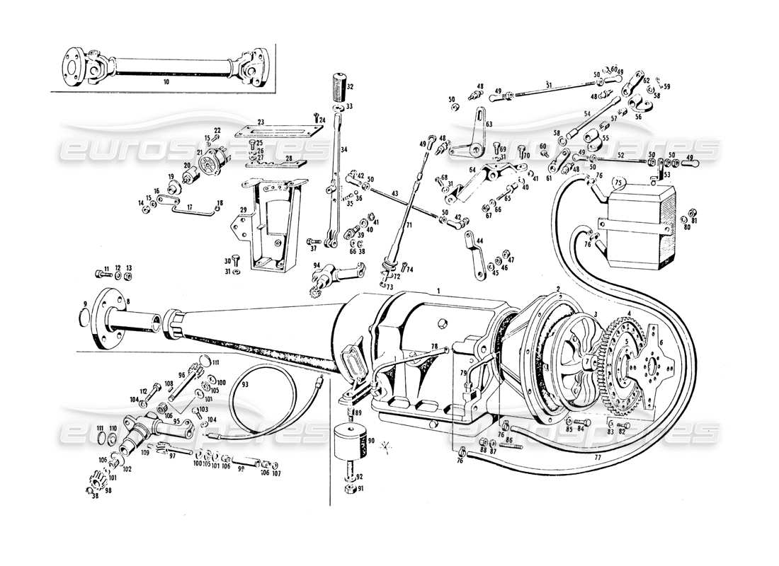 ein teilediagramm aus dem teilekatalog maserati khamsin