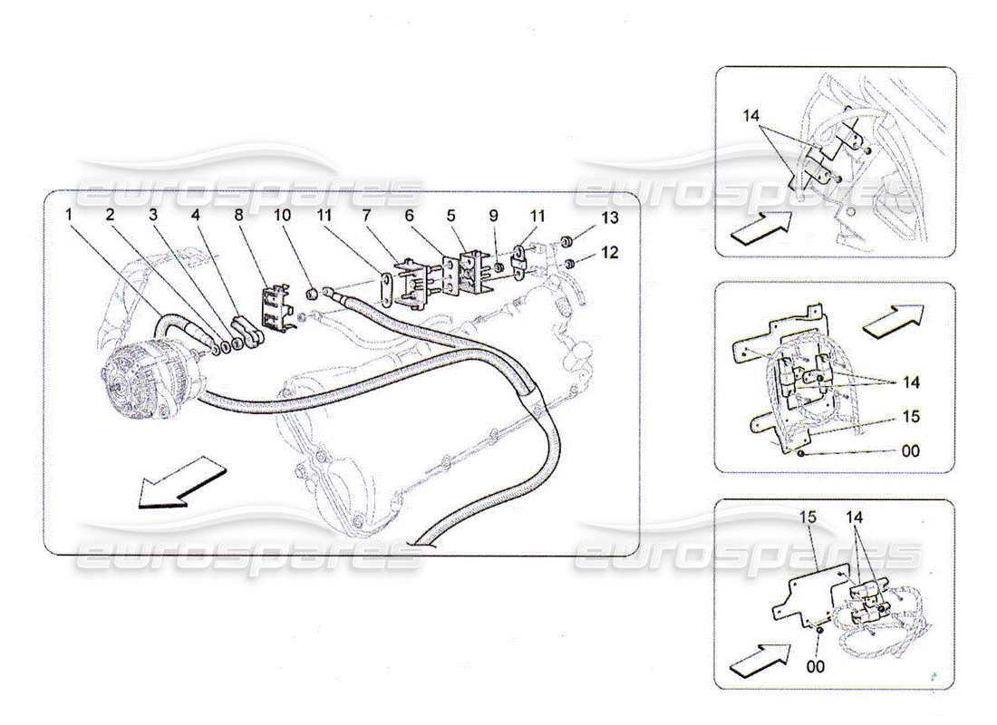 eine teilezeichnung aus dem maserati qtp. (2010) 4.2 teilekatalog