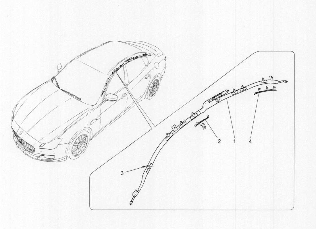 ein Teilediagramm aus dem Maserati QTP. V6 3.0 TDS 275bhp 2017 Teilekatalog
